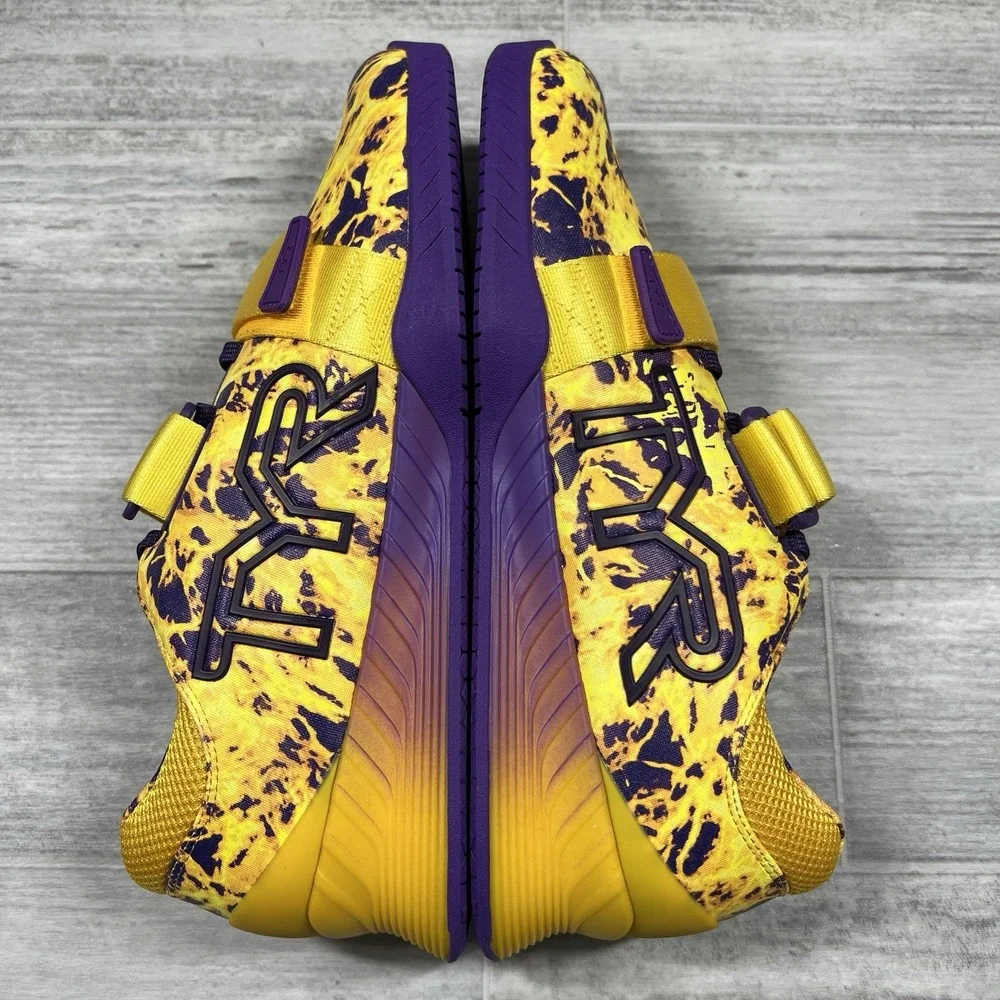 TYR L-1 Lifter Men 10/Women‎ 11.5 Training Powerlifting Shoes Yellow Purple NWOB
